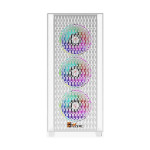 PC Power Flow White Light Mesh ATX Gaming Desktop Case White